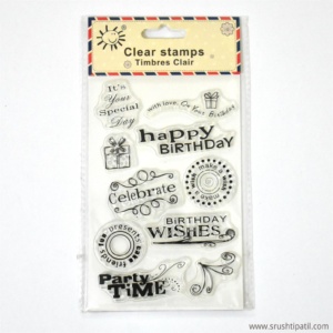 Birthday Clear Stamps – 1 YC008