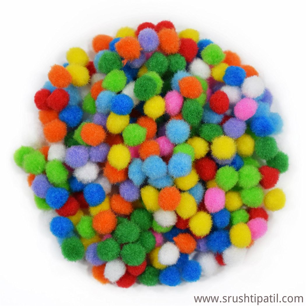 Dark Blue Pom Pom Balls (3cm) – Srushti Patil