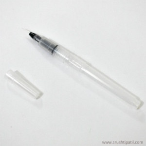 White Refillable Water Brush Pen