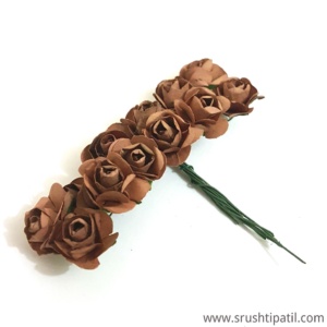 Bunch of Brown Paper Roses