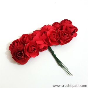 Bunch of Red Paper Roses