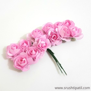 Bunch of Baby Pink Paper Roses