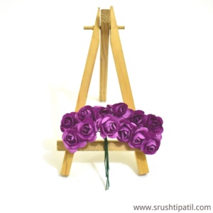 Bunch of Purple Paper Roses