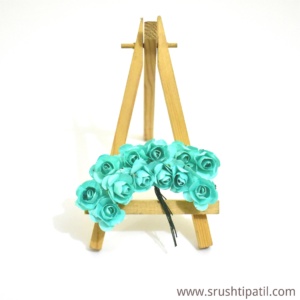 Bunch of Cyan Paper Roses