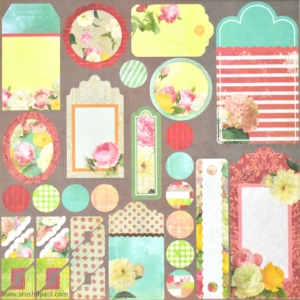 Eno Greeting Flowers Paper Pack 12 by 12 (PS008 Design 08)