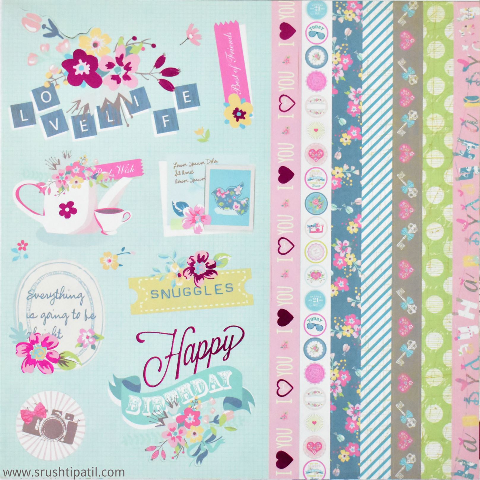 Eno Greeting Sweet Life Paper Pack 12 by 12 (PS005 Design 05) – Srushti  Patil
