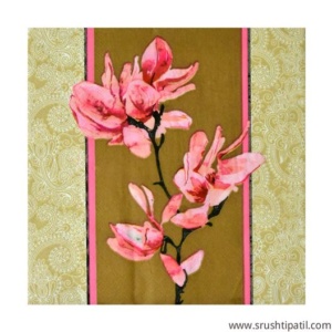 Pink Floral Decoupage Napkin