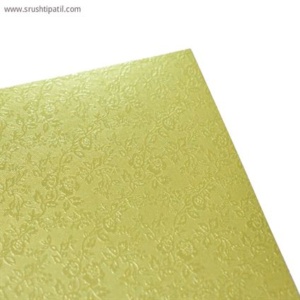 A4 Flower Design Gold Paper