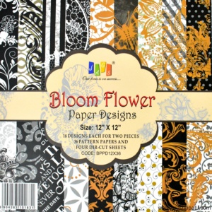 Jags Bloom Flower Paper Pack 12 by 12