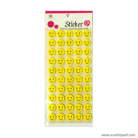 Happy Smiley Foam Stickers – 2 Sheets – Srushti Patil