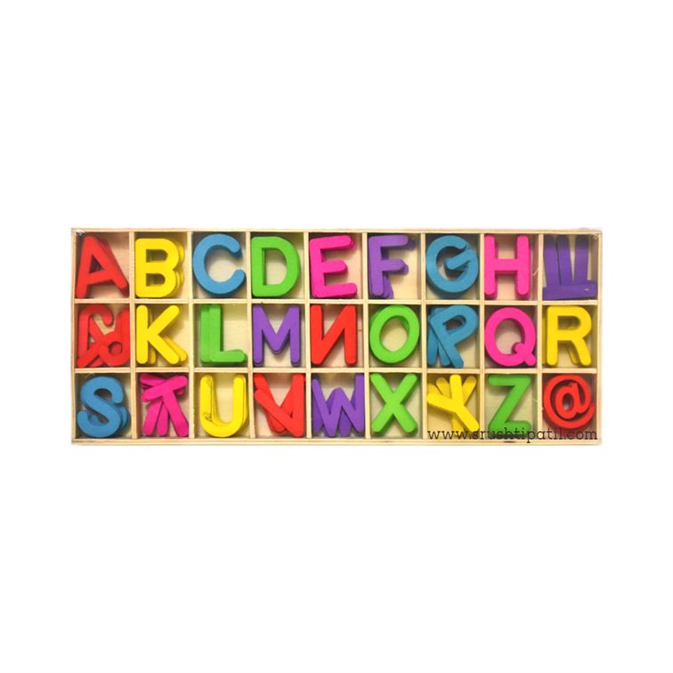 Colorful Wooden Alphabets (Small) – Srushti Patil