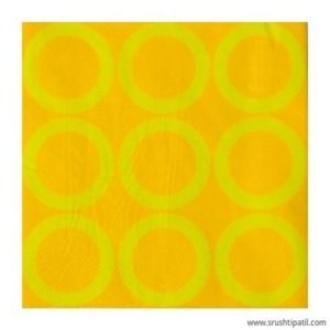 Yellow Pattern Decoupage Napkin