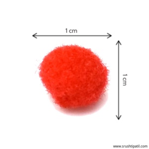 Red Pom Pom Balls (1cm)
