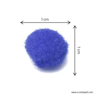 Dark Blue Pom Pom Balls (1cm)