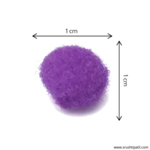 Purple Pom Pom Balls (1cm)