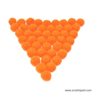 Orange Pom Pom Balls (1cm)