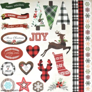 Christmas Paper Pack 12 by 12 (PS027)