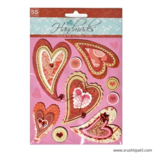 Valentine Hearts 3D Stickers