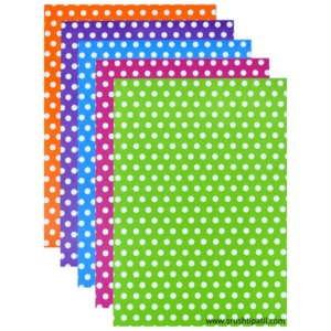 10 Sheets of Polka Dots Pattern Paper (5 colors)