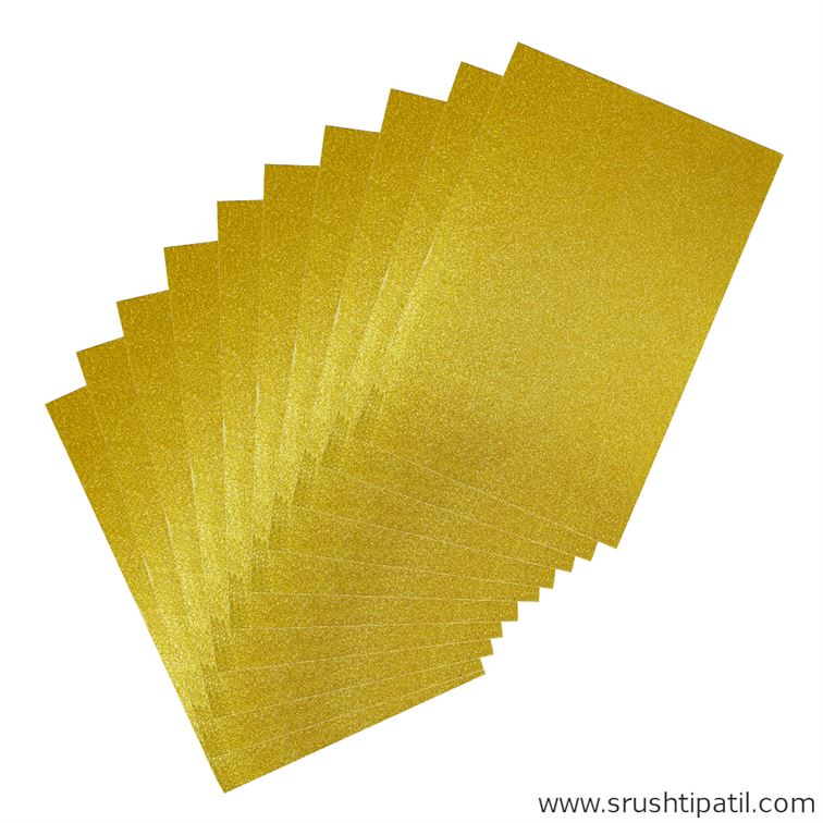 A4 Gold Glitter Foam Sheet Srushti Patil