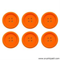 Big Button – Orange (6 Pcs)