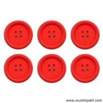Big Button – Red (6 Pcs)