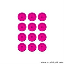 Small Button – Magenta (12 Pcs)