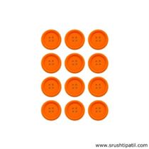 Small Button – Orange (12 Pcs)