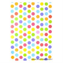 10 Sheets of Colorful Circles Pattern Paper (White)