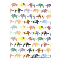 10 Sheets of Colorful Elephant Pattern Paper (White)