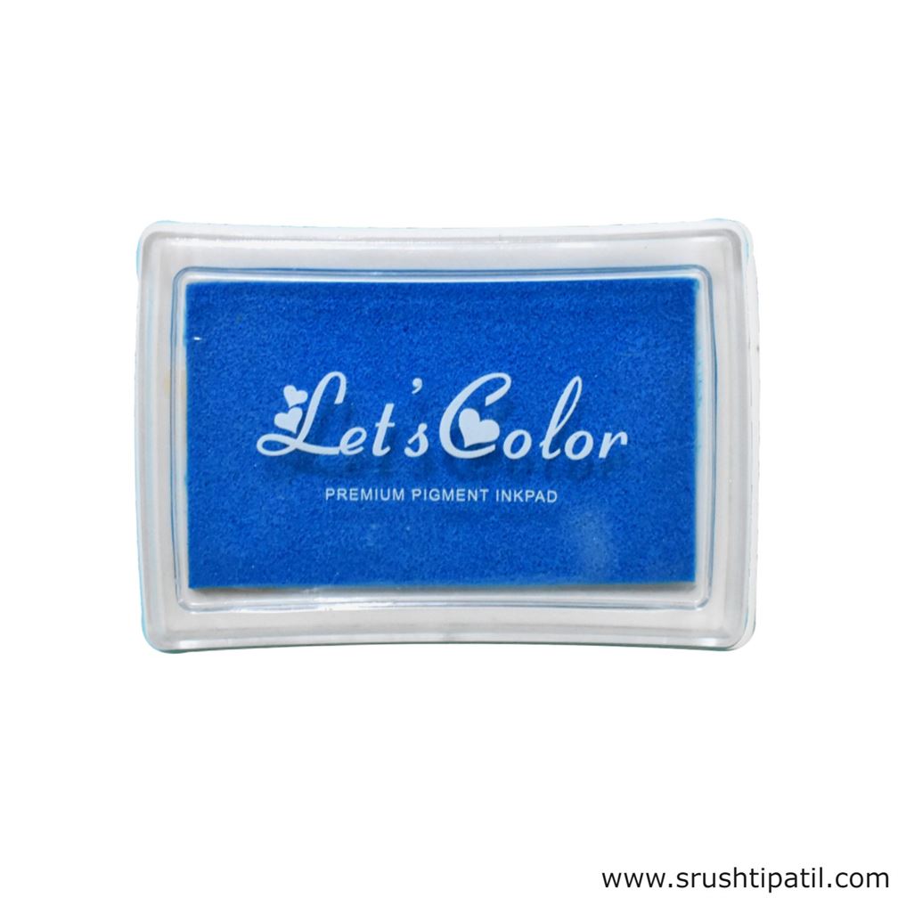 Ink Pad - Light Blue Oil-Based Fabric Ink Pad