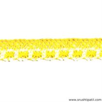Yellow White Design Sticker Lace