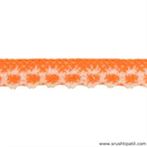 Neon Orange White Design Sticker Lace