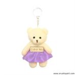 Teddy Bear with Key chain – Purple