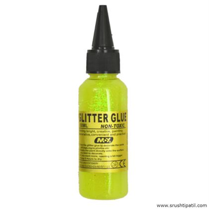 Glitter Glue - Neon Yellow 50ml