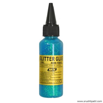 Glitter Glue - Neon Sky Blue 50ml