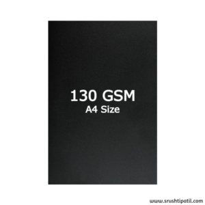 Black Cardstock A4 size, 130 GSM (20 Sheets)
