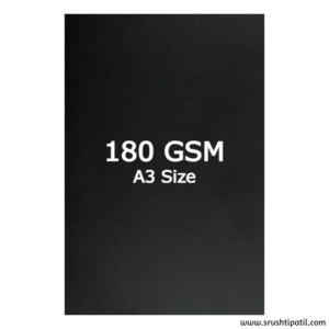 Black Cardstock A3 size 180 GSM (20 Sheets)