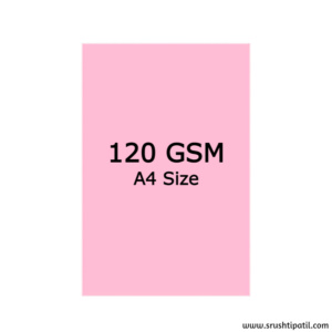 Lemonade Pink Cardstock A4 size, 120 GSM (20 Sheets)