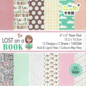 Lost On A Book Paper Pack 6 by 6