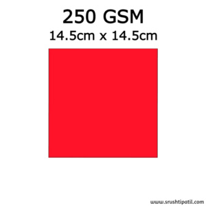 Red Cardstock 250 GSM – 14.5cm x 14.5cm Size