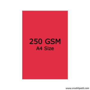 Turkey Red Cardstock A4 size, 250 GSM (15 Sheets)