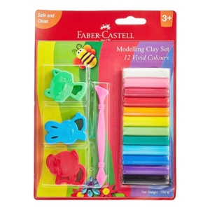 Faber-Castell Modelling Clay Set – 12 Vivid Colours