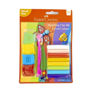 Faber-Castell Modelling Clay Set – 8 Vivid Colours